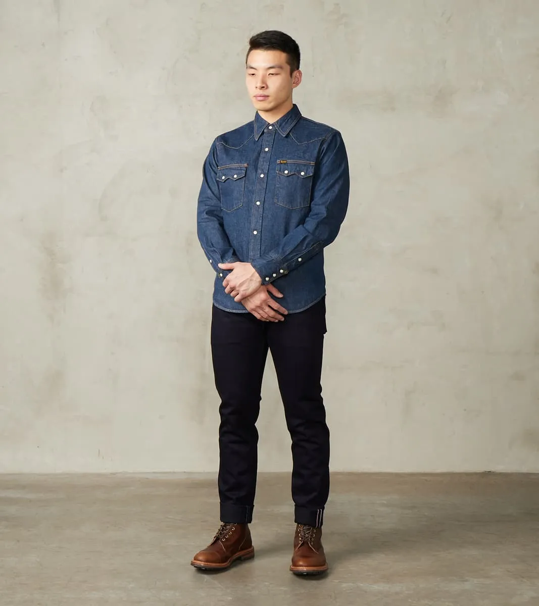 0306-IBSP - Tight Tapered - 15.7oz Indigo x Black