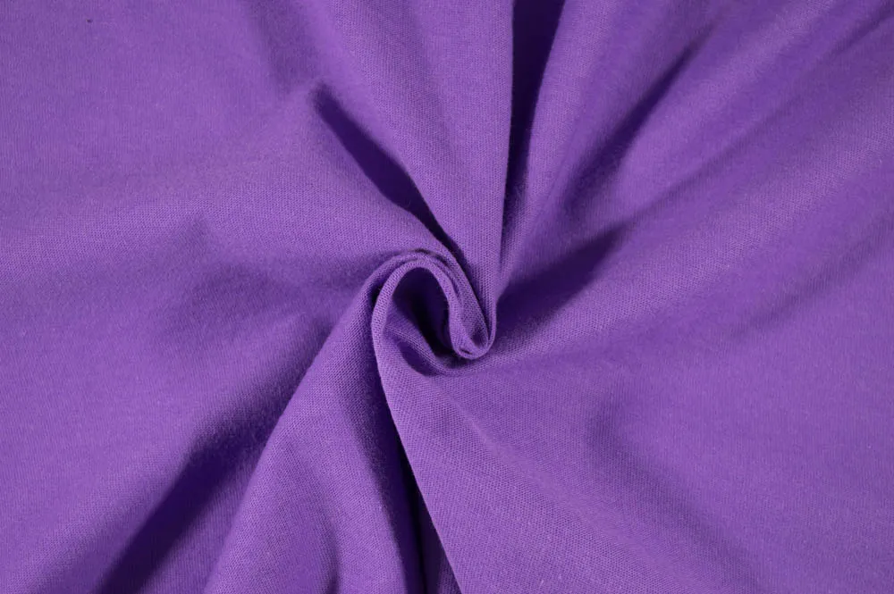 100% Cotton Jersey Purple T-Shirt Knit Made in the USA Solid 7.5 oz- Sold by the Yard