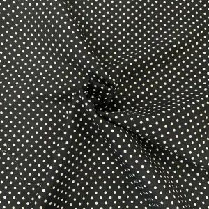 100% Cotton  - Rose and Hubble - Spot - Black - Sold by Half Metre