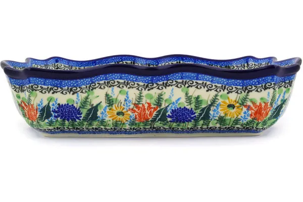 11" Rectangular Baker - Splendid Blue Bell