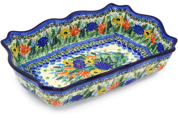 11" Rectangular Baker - Splendid Blue Bell