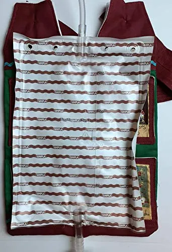 12 Days of Christmas. Catheter Night Bag Holder with 12 Little Pockets and Handle. Cover for a Catheter Night Bag. Ideal for a Wheelchair User.