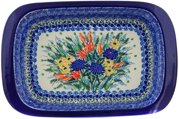 13" Rectangular Baker - Splendid Blue Bell