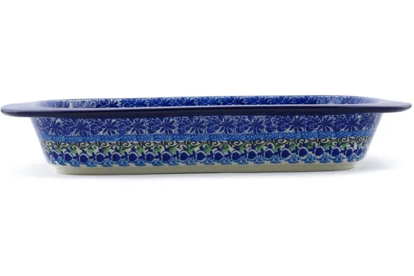 13" Rectangular Baker - Splendid Blue Bell