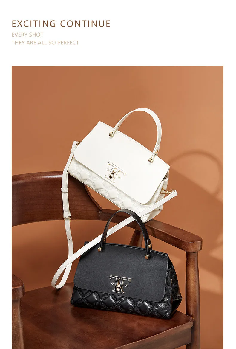28CM Large Capacity Commuter Fashion Handheld Tote Bag 2868 off white