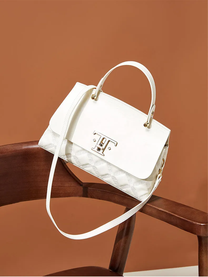 28CM Large Capacity Commuter Fashion Handheld Tote Bag 2868 off white