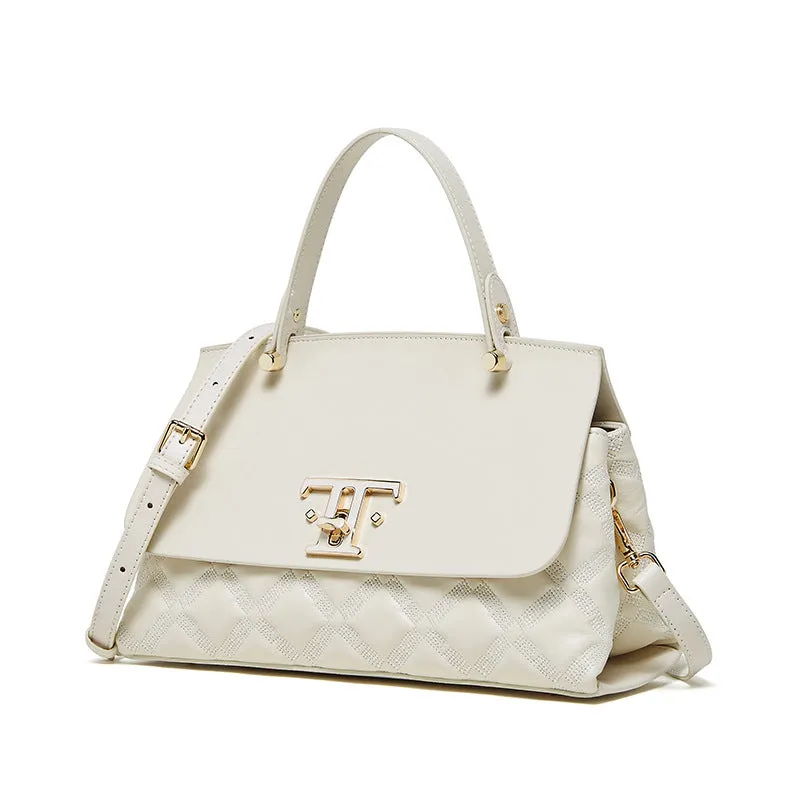 28CM Large Capacity Commuter Fashion Handheld Tote Bag 2868 off white
