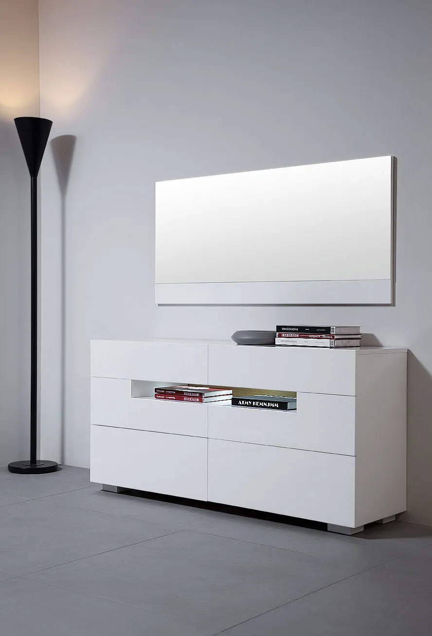 28" White Mdf Dresser