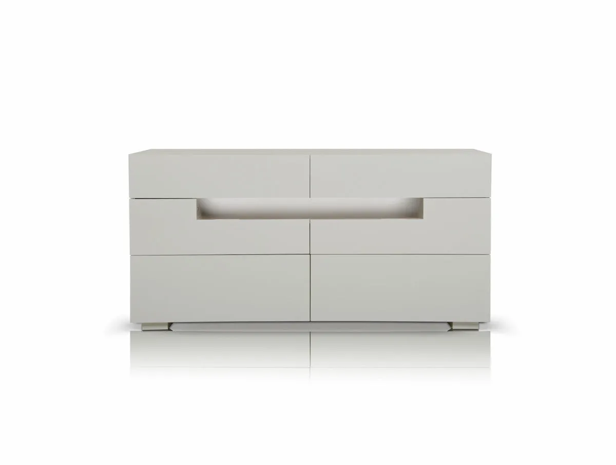 28" White Mdf Dresser