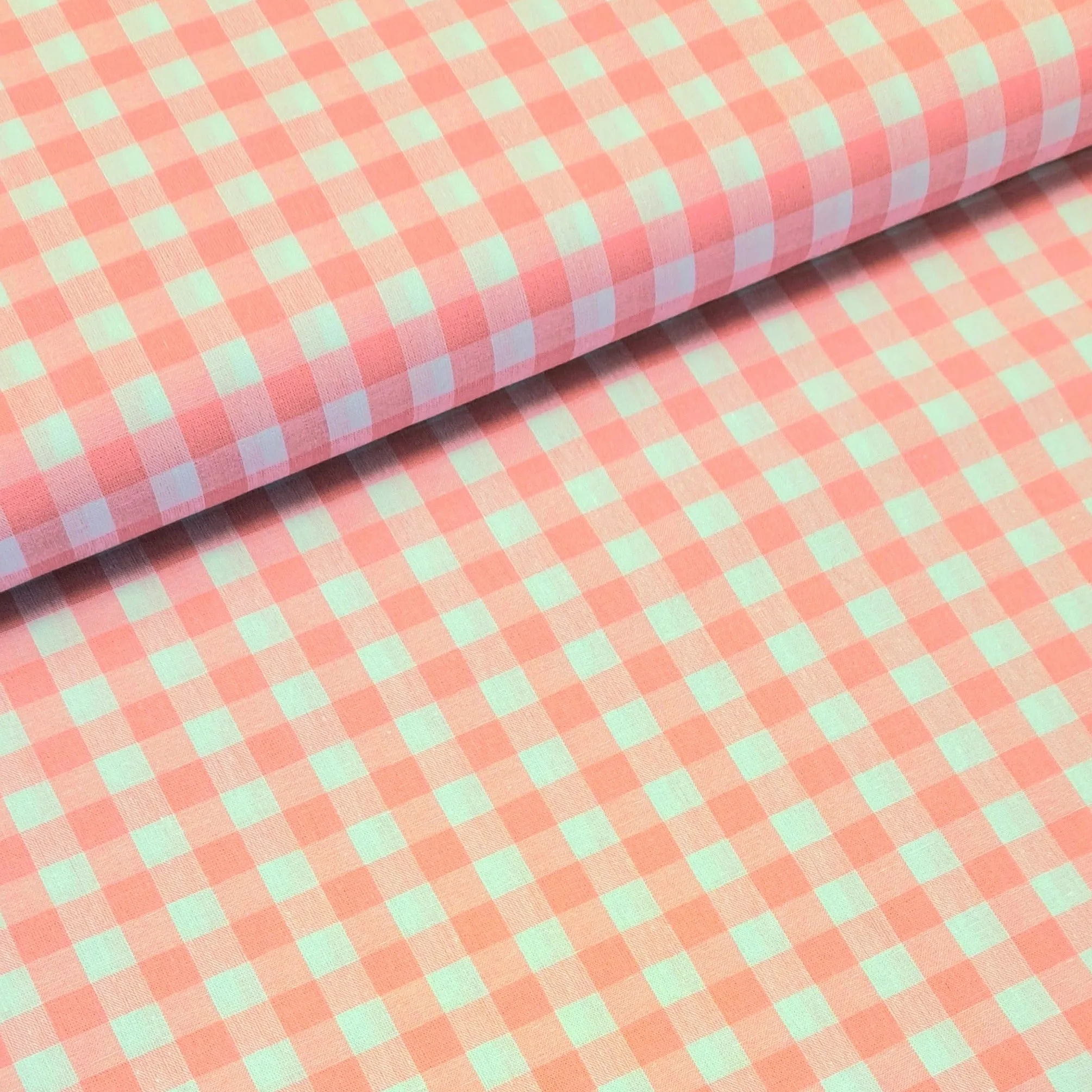 9mm Cotton Gingham - Pink
