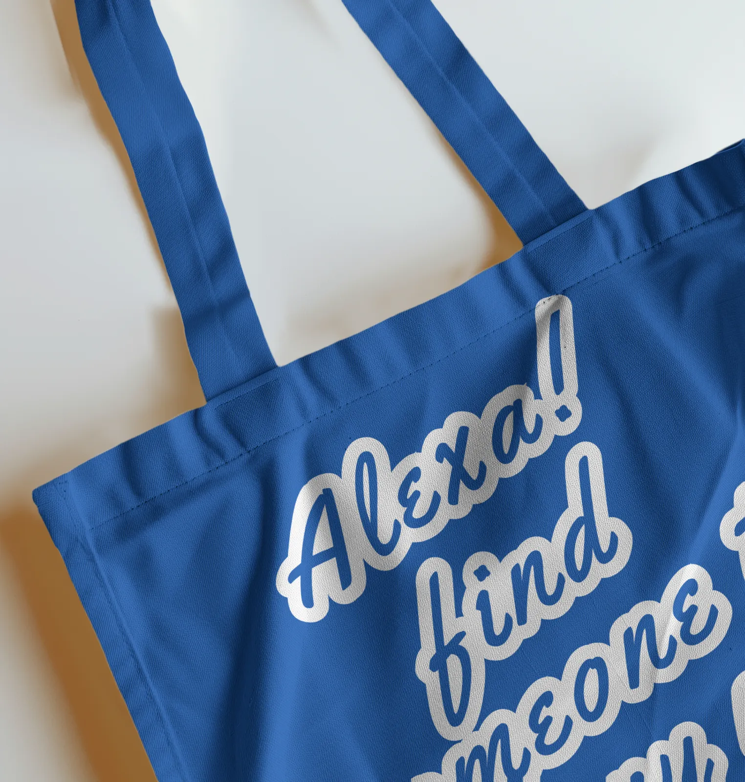 Alexa! Find Someone to Carry My Bag Tote Bag with Zipper Blue