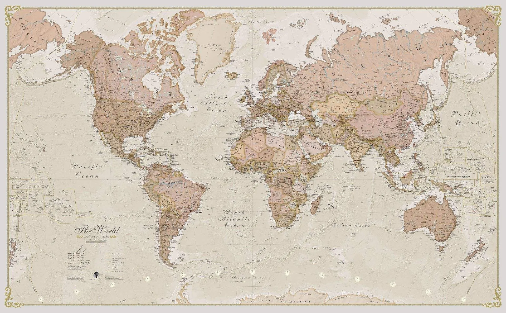 Antique World Map by Maps International (2016)