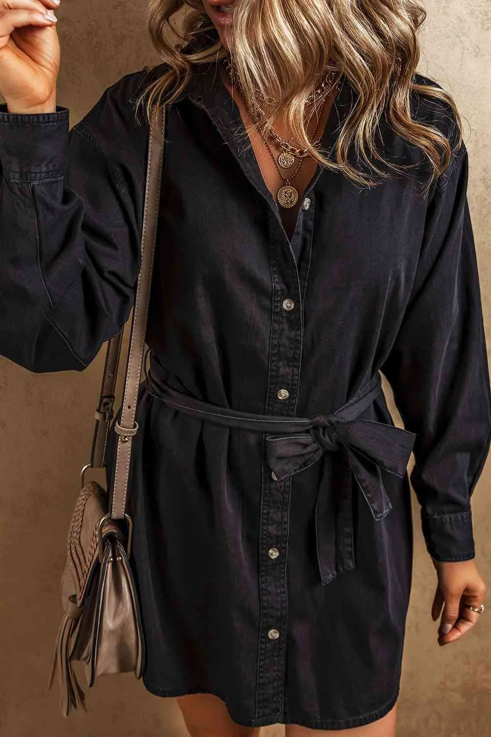 *APP EXCLUSIVE* Button Up Denim Dress
