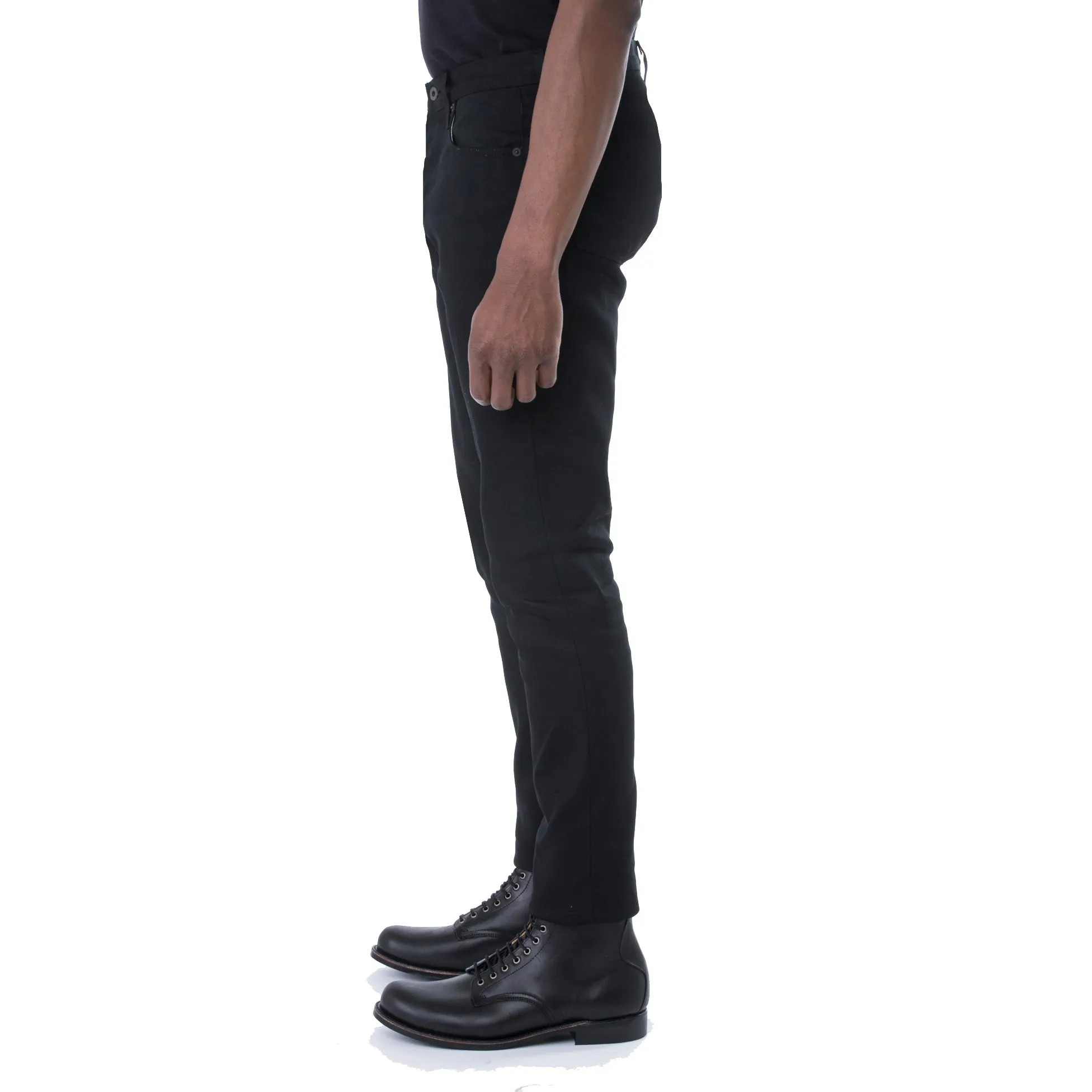 Black Hard Taper Stretch 12.5 oz Denim Jeans
