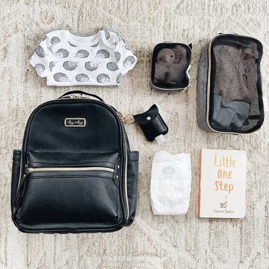 Black Itzy Mini™ Diaper Bag Backpack S6046