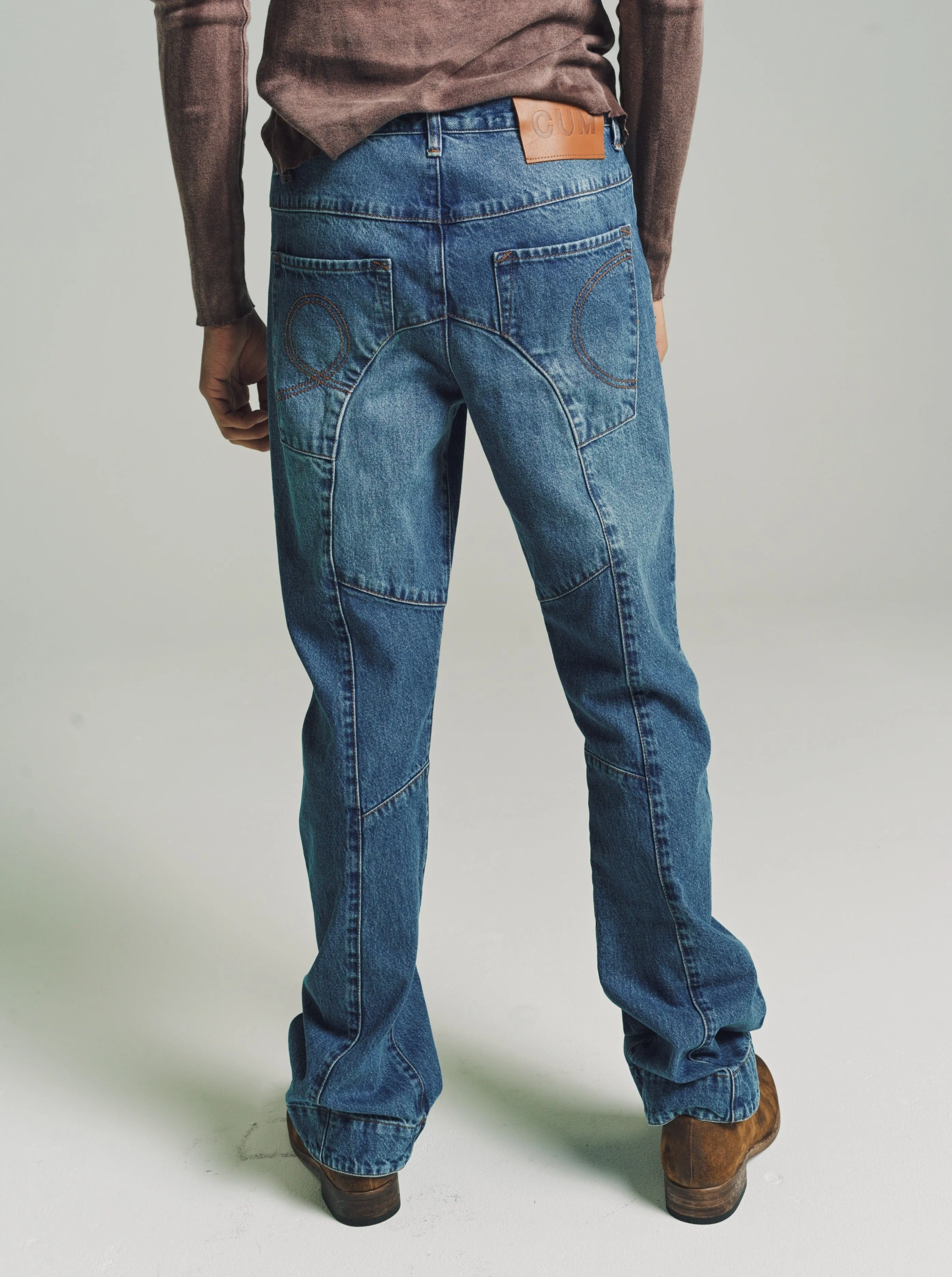Blue Cotton Wash Denim Slim Jean