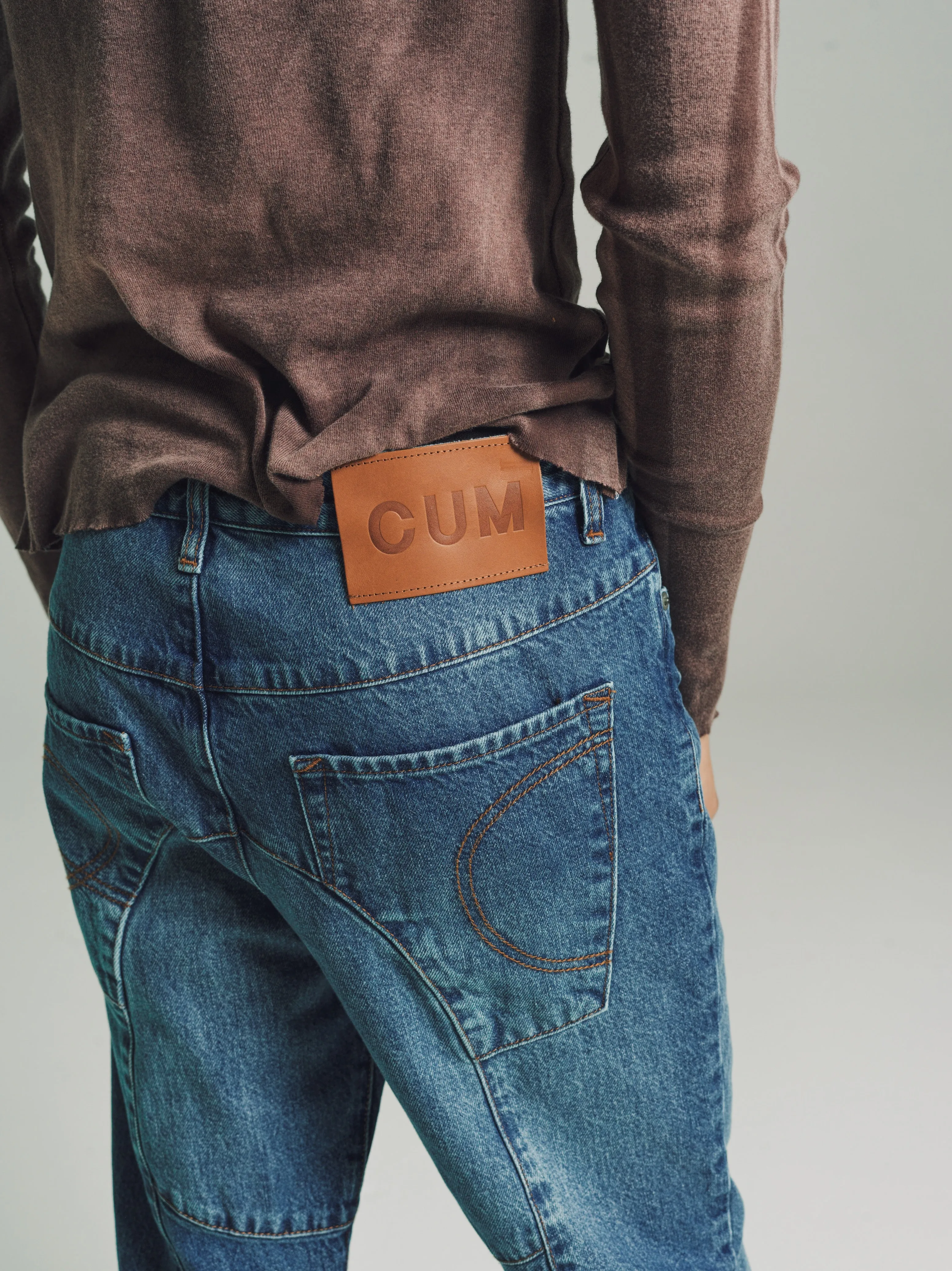Blue Cotton Wash Denim Slim Jean