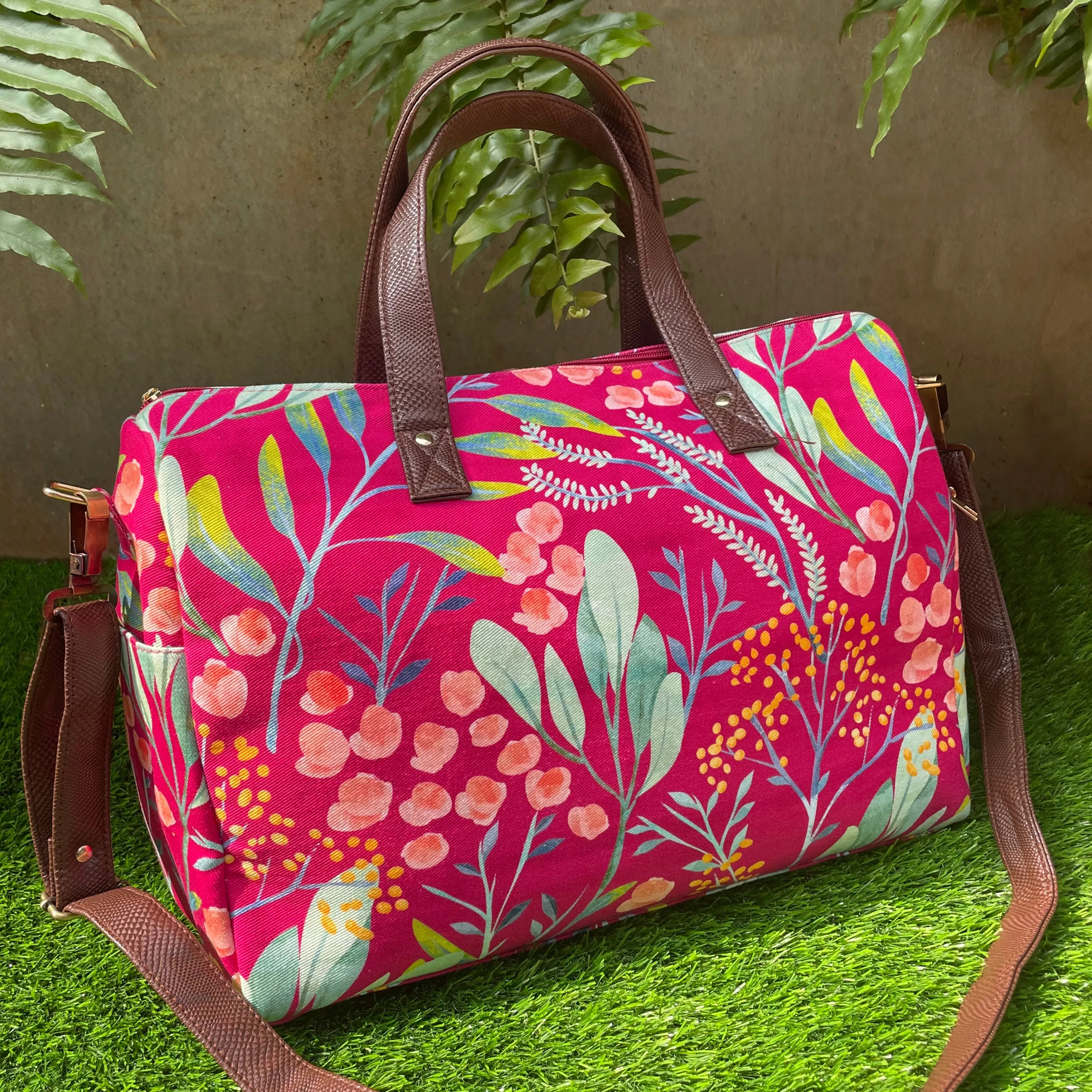 Blushing Meadow Duffle Bag