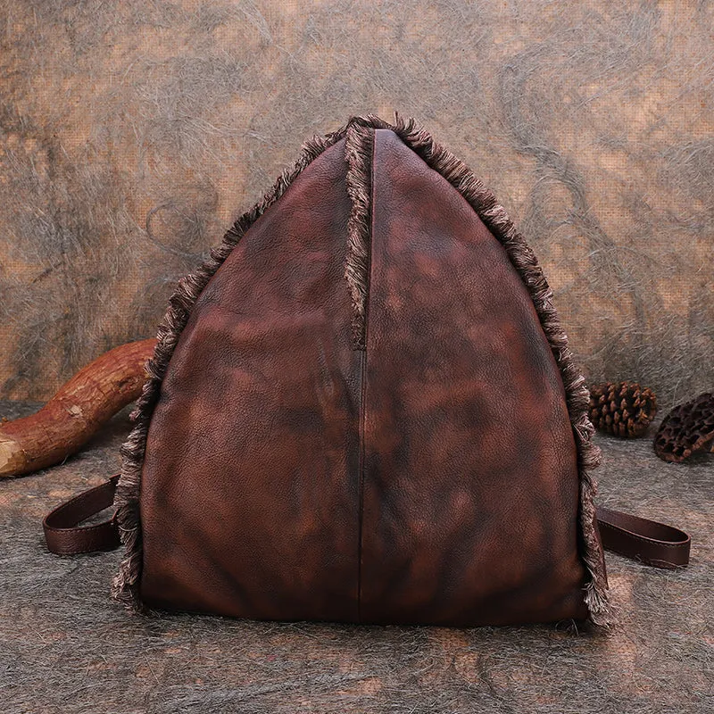 Boho Womens Designer Leather Backpack Purse With Fringe Rucksack Bags For Women