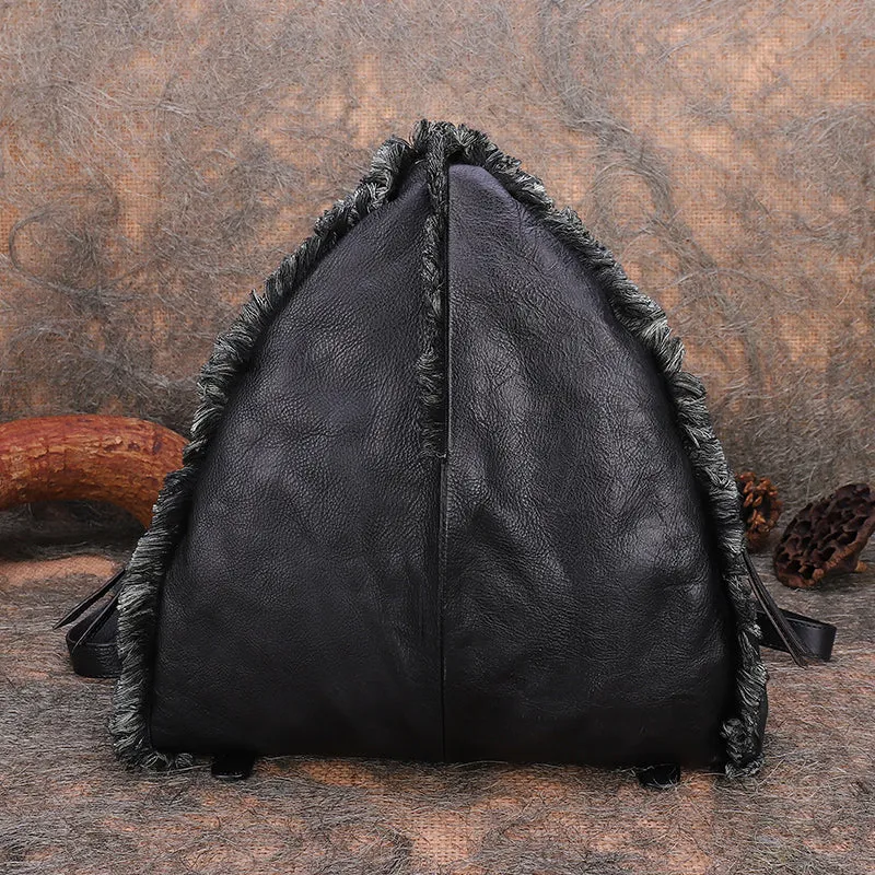 Boho Womens Designer Leather Backpack Purse With Fringe Rucksack Bags For Women