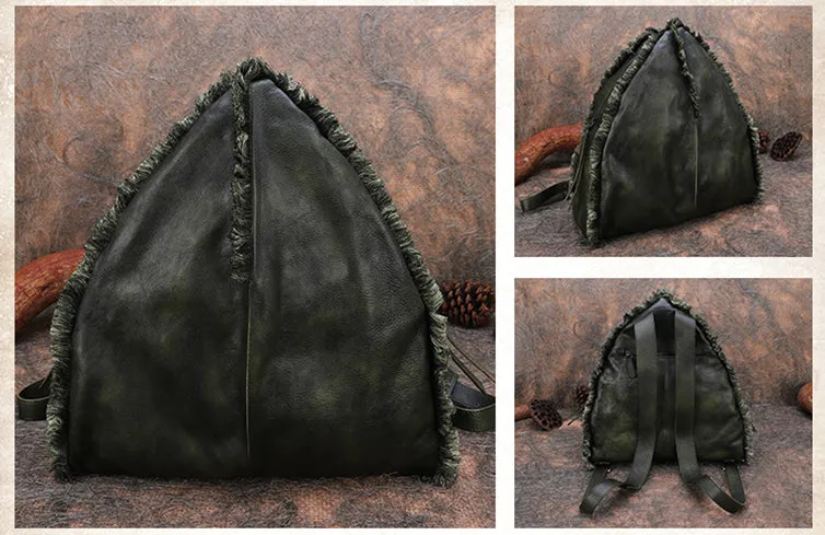 Boho Womens Designer Leather Backpack Purse With Fringe Rucksack Bags For Women