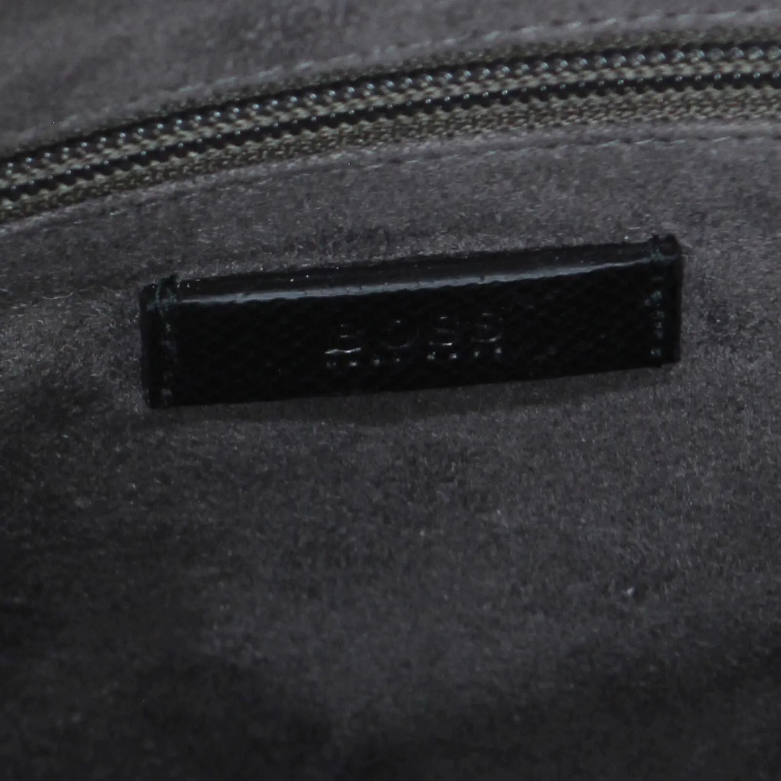 Boss by Hugo Boss Men's Signature Leather Briefcase Black 11 x 15 x 4
