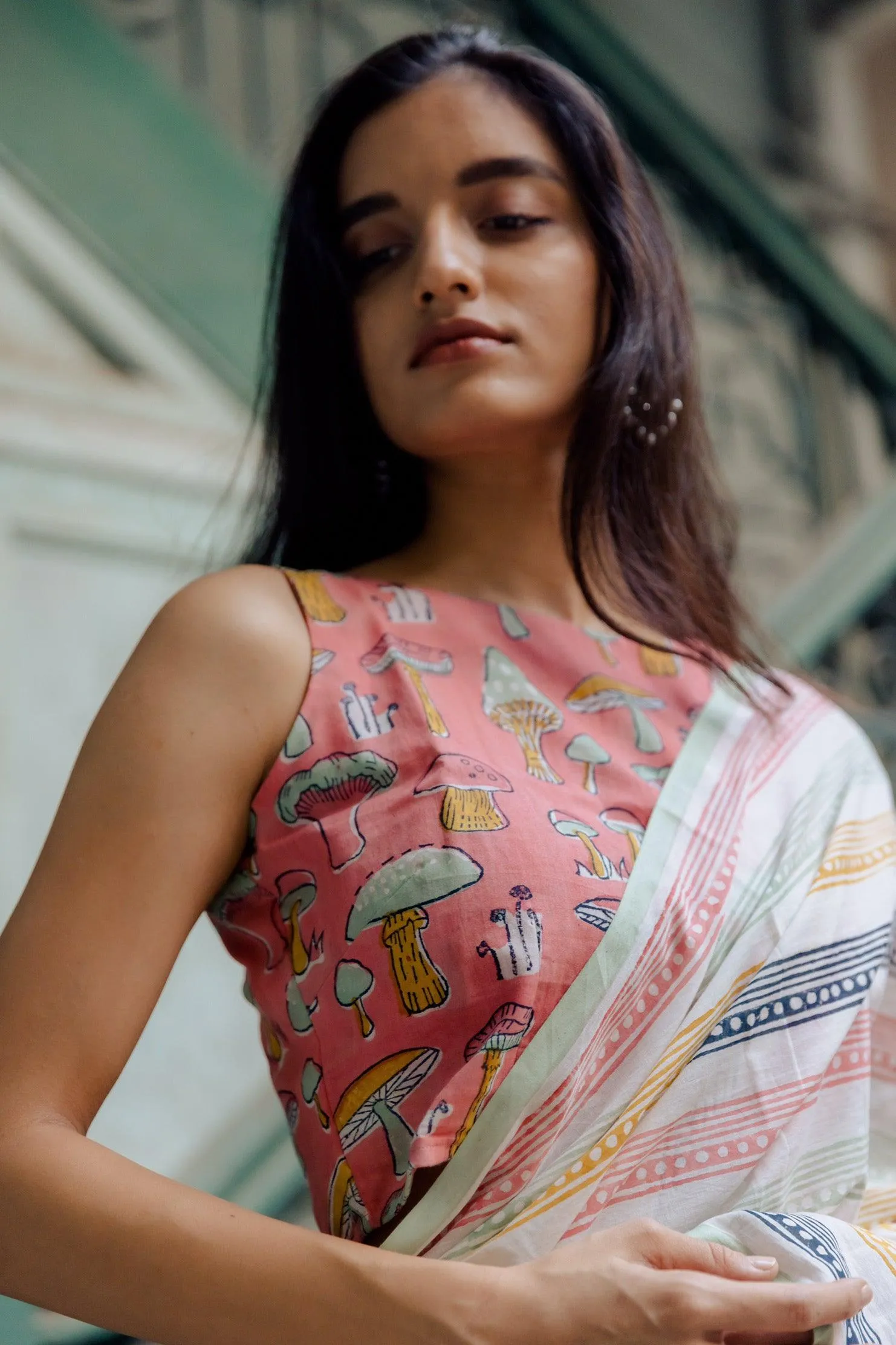 BUBBLE FAIRY SPROUT - Mul Cotton Saree