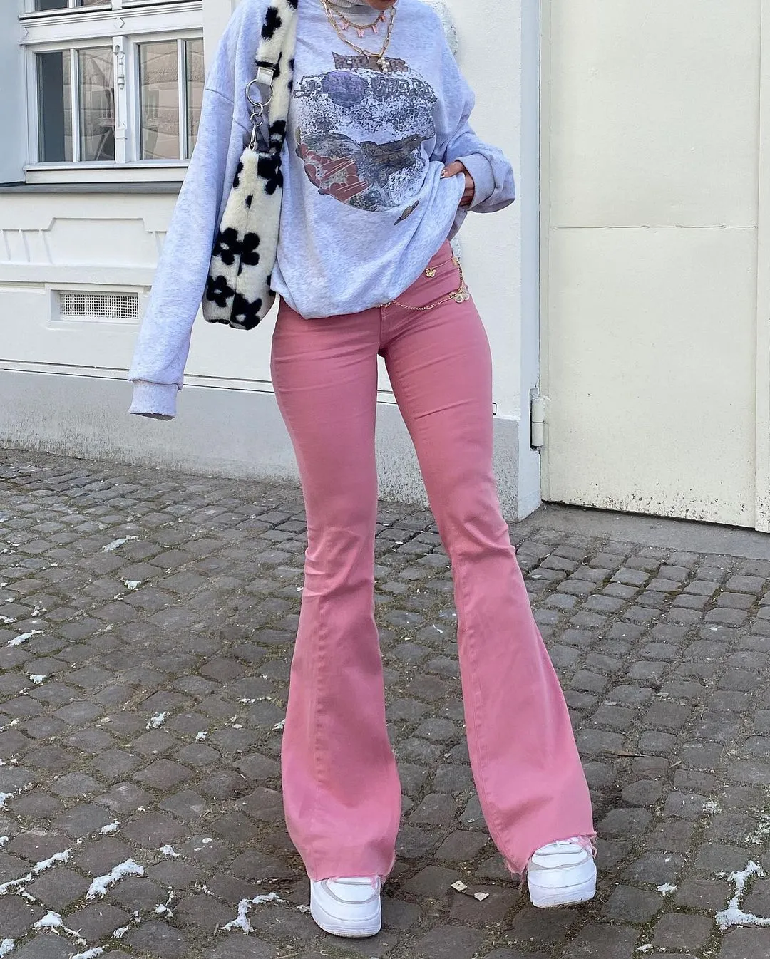 Bubble Gum Graceful Flare Leg Jeans