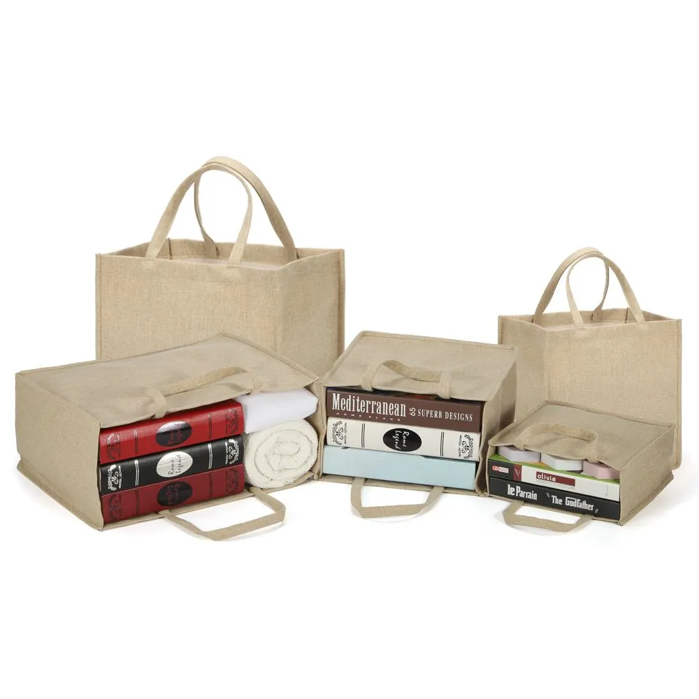 Burlap Tote Bag Natural - 30 x 30 x 19 cm