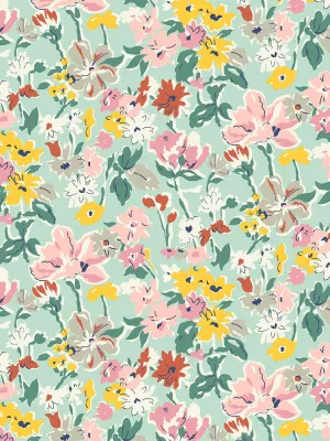 California Bloom Green - Liberty of London Cotton Tana Lawn - Half Yard