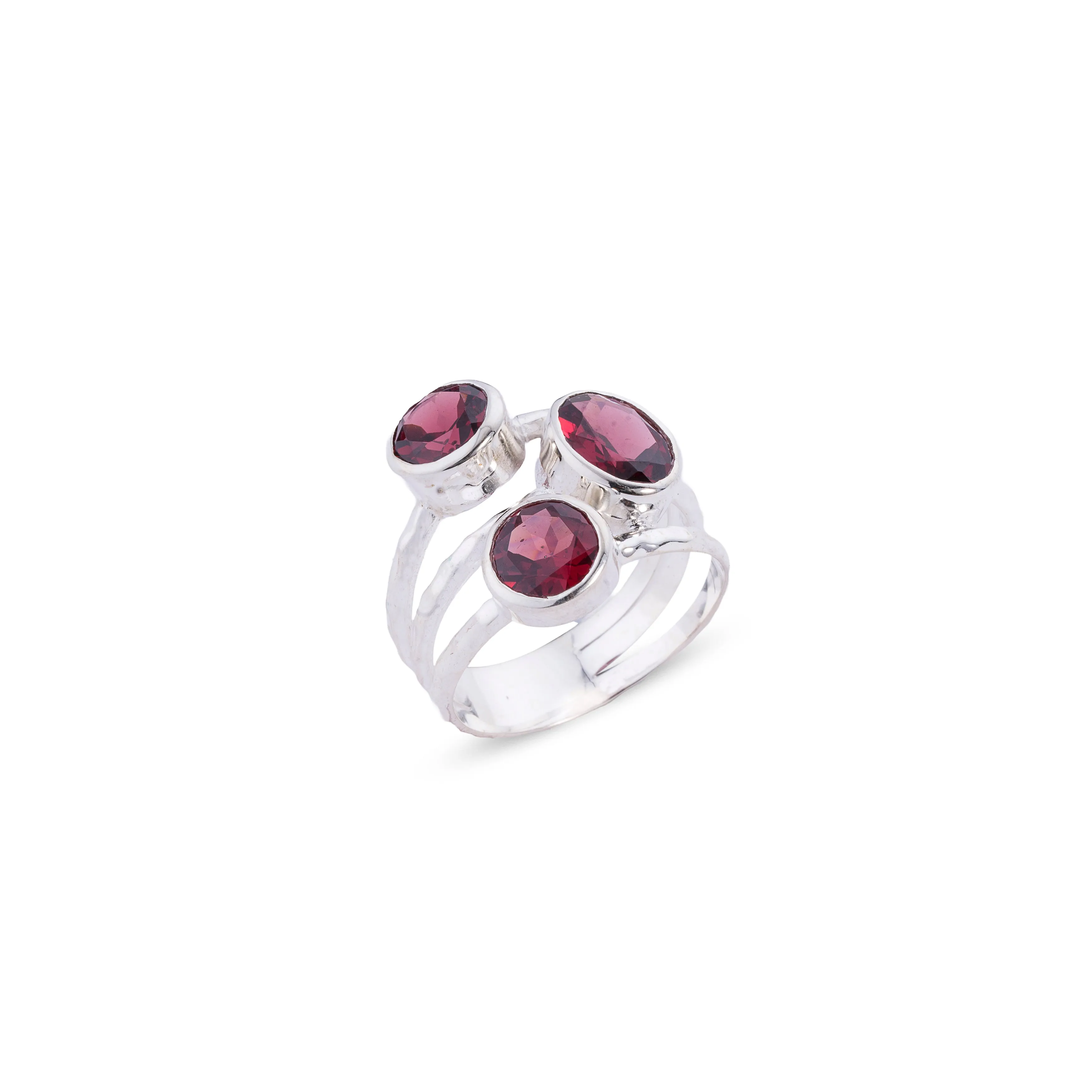 Callia Garnet Ring, Sterling Silver