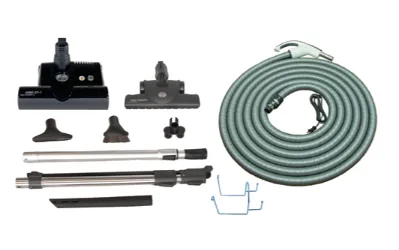 Canavac Ethos CV700SSP with SEBO Premium Central Vacuum Kit with ET-1 12" Power Head Designed for Hard Floors and Low-High Pile Carpeting (30Ft, 35Ft Hose)