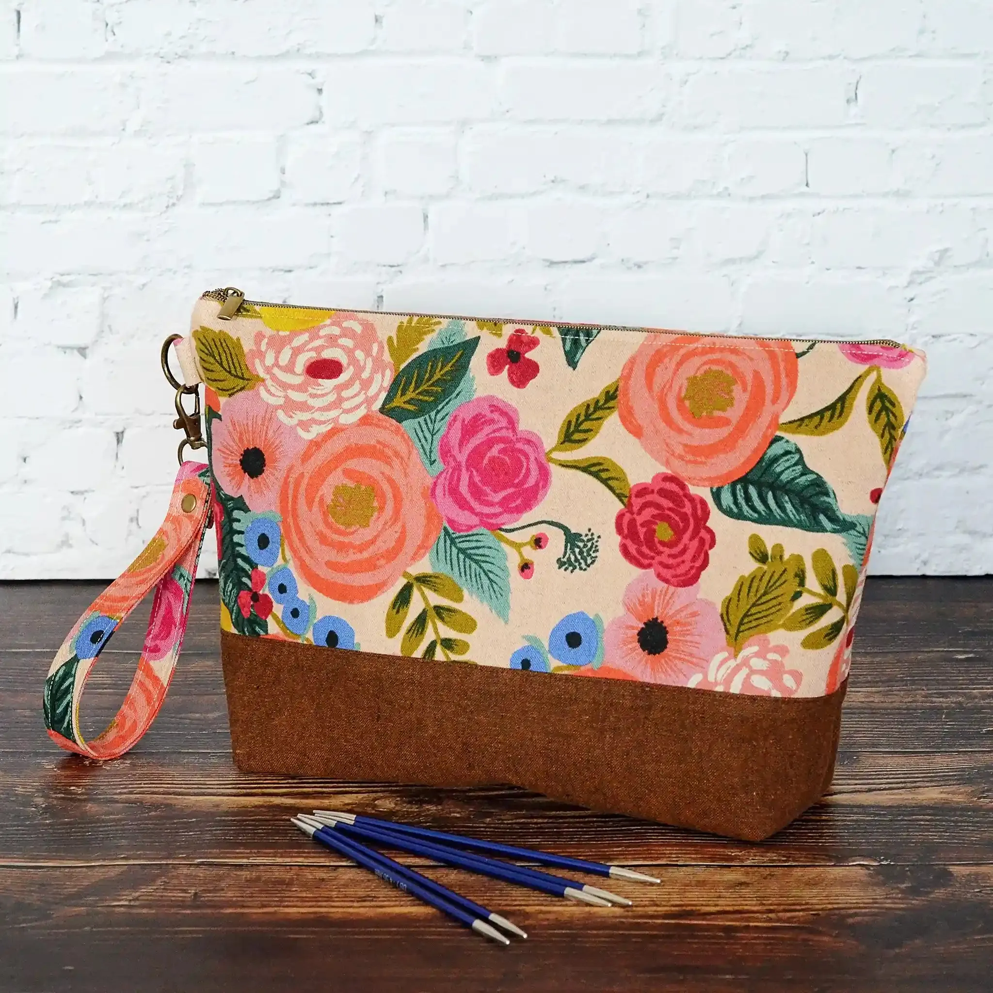 Canvas and Linen Zippered Project Bags in Two Colours