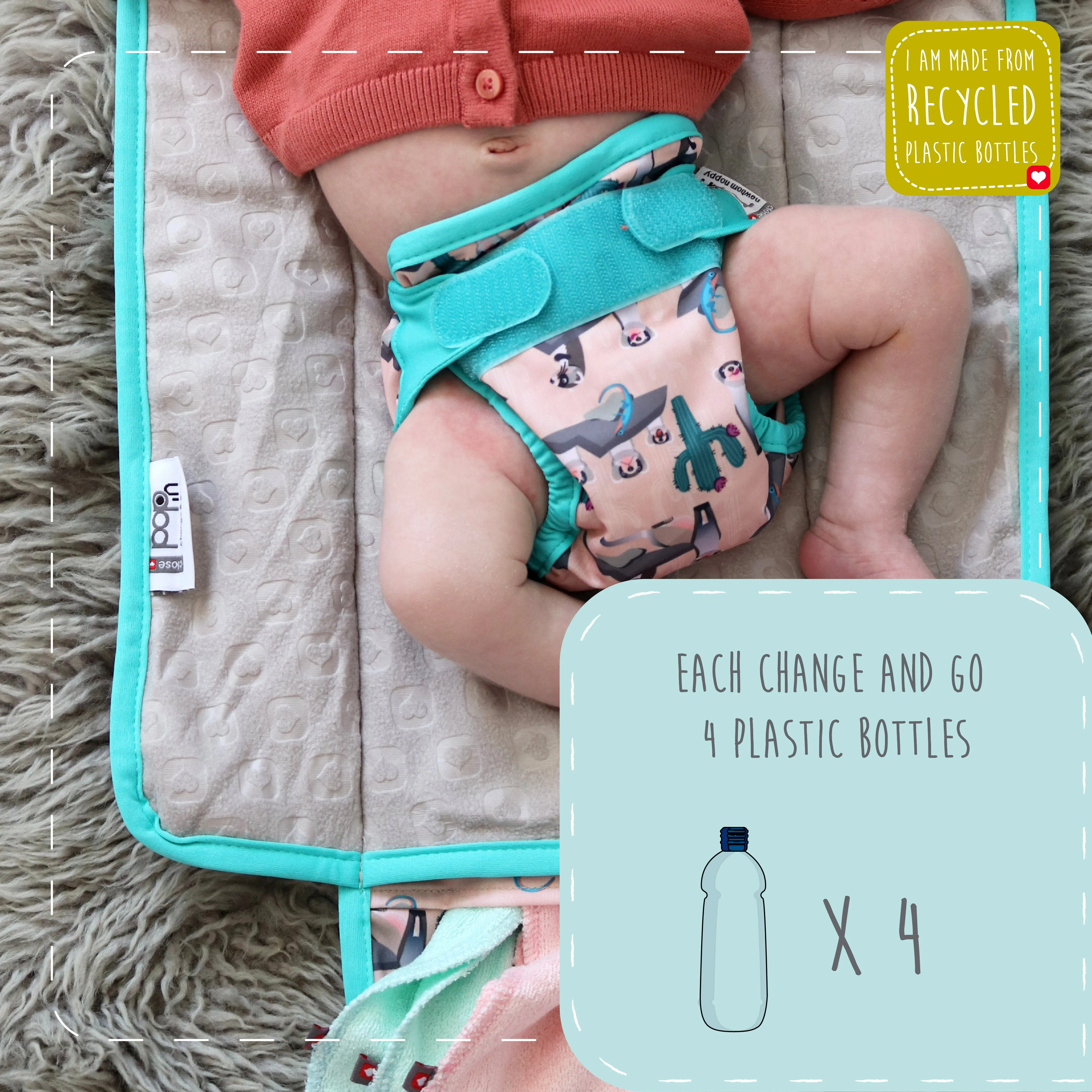 Close Pop-in Change & Go - Portable Padded Waterproof Nappy Changing Mat for Baby