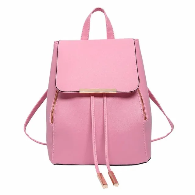 College Leather Backpack
