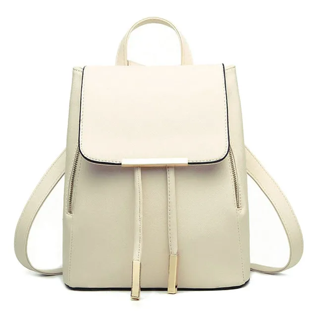 College Leather Backpack