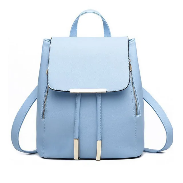College Leather Backpack