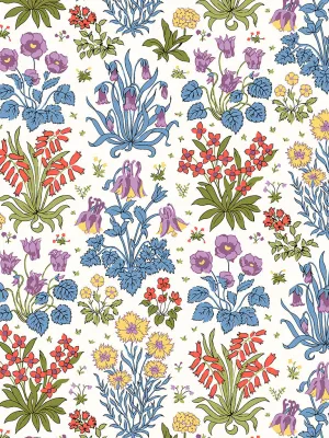 Colombe Study Multi Bright - Liberty of London Cotton Tana Lawn - Half Yard