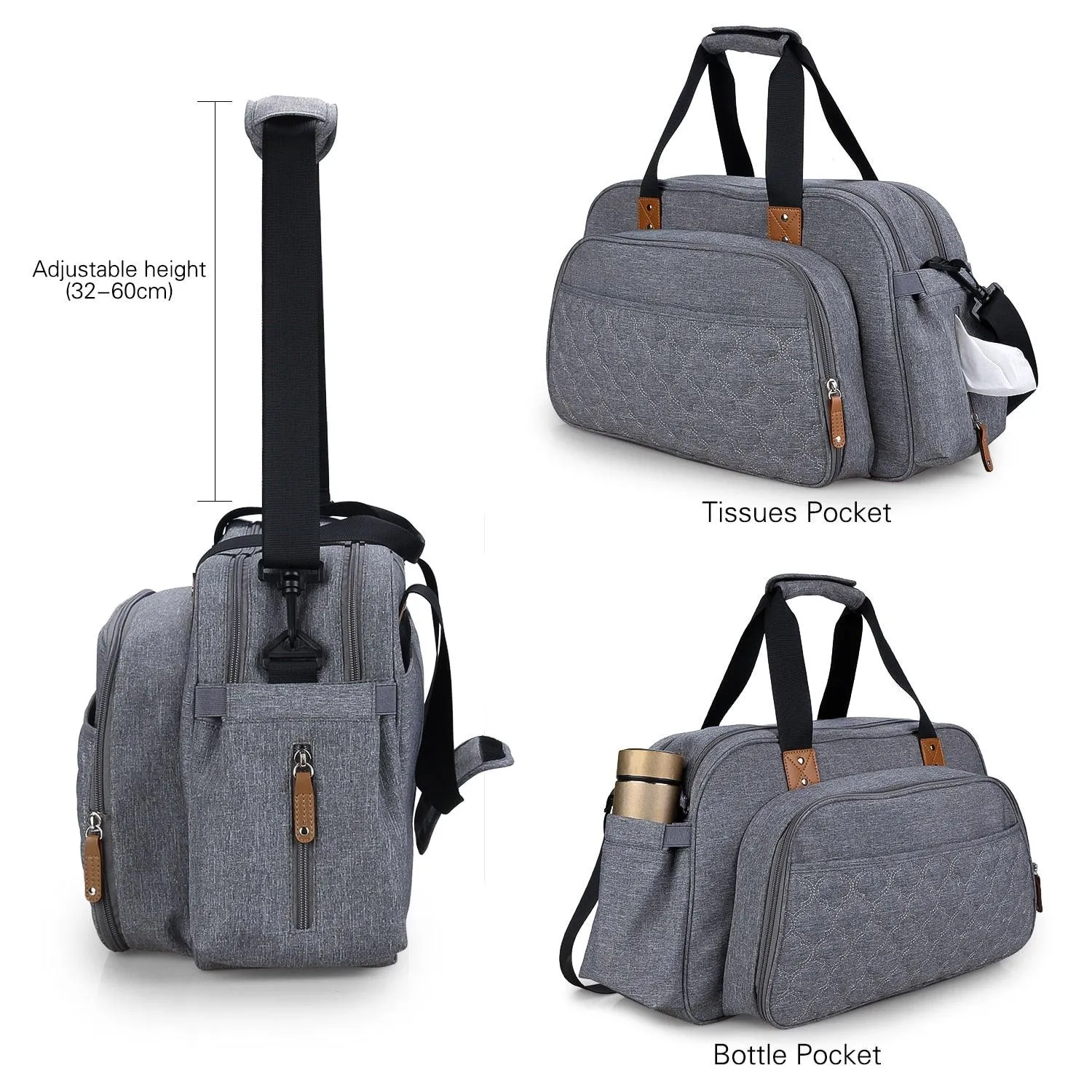 Convertible Baby Diaper Bag Changing Bed