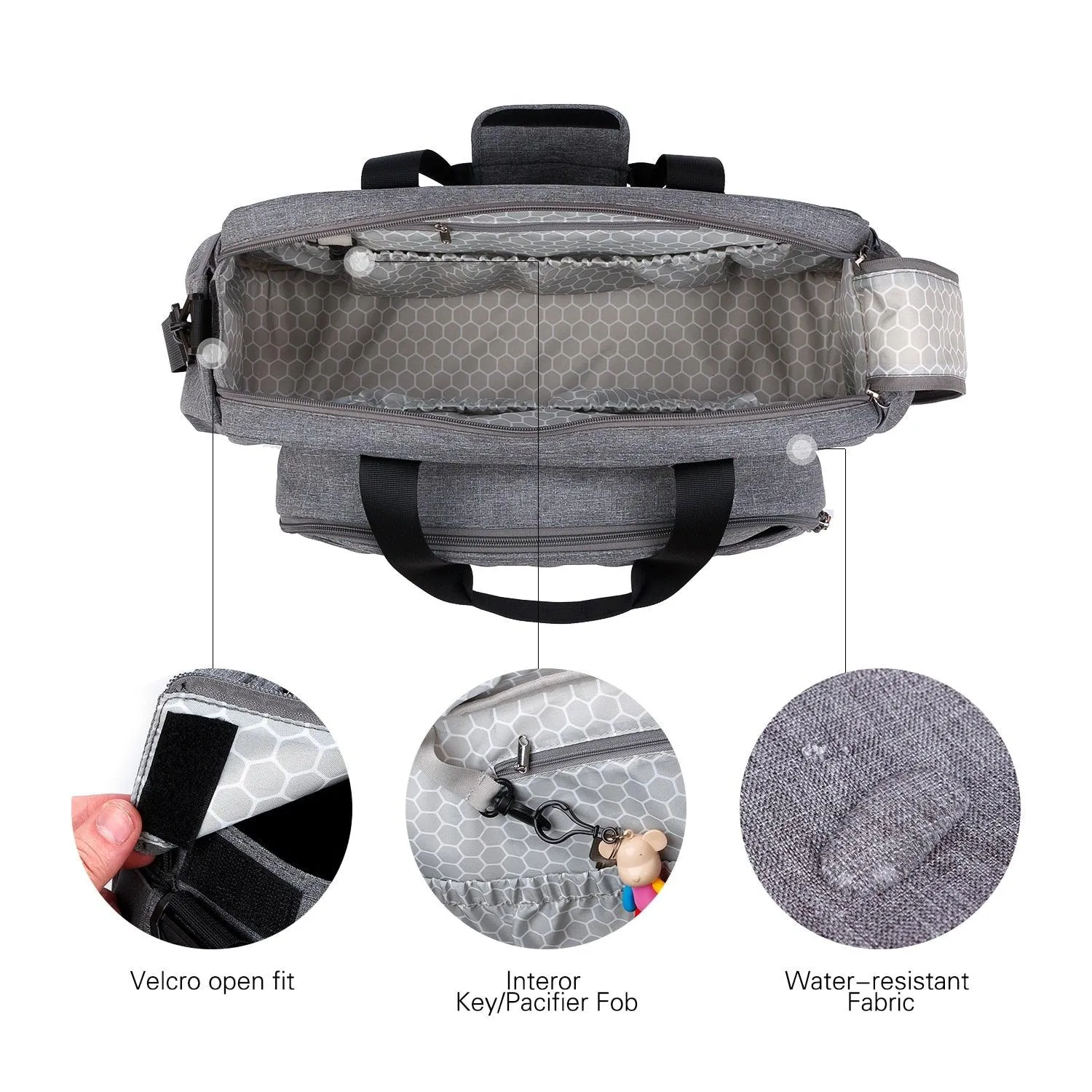 Convertible Baby Diaper Bag Changing Bed