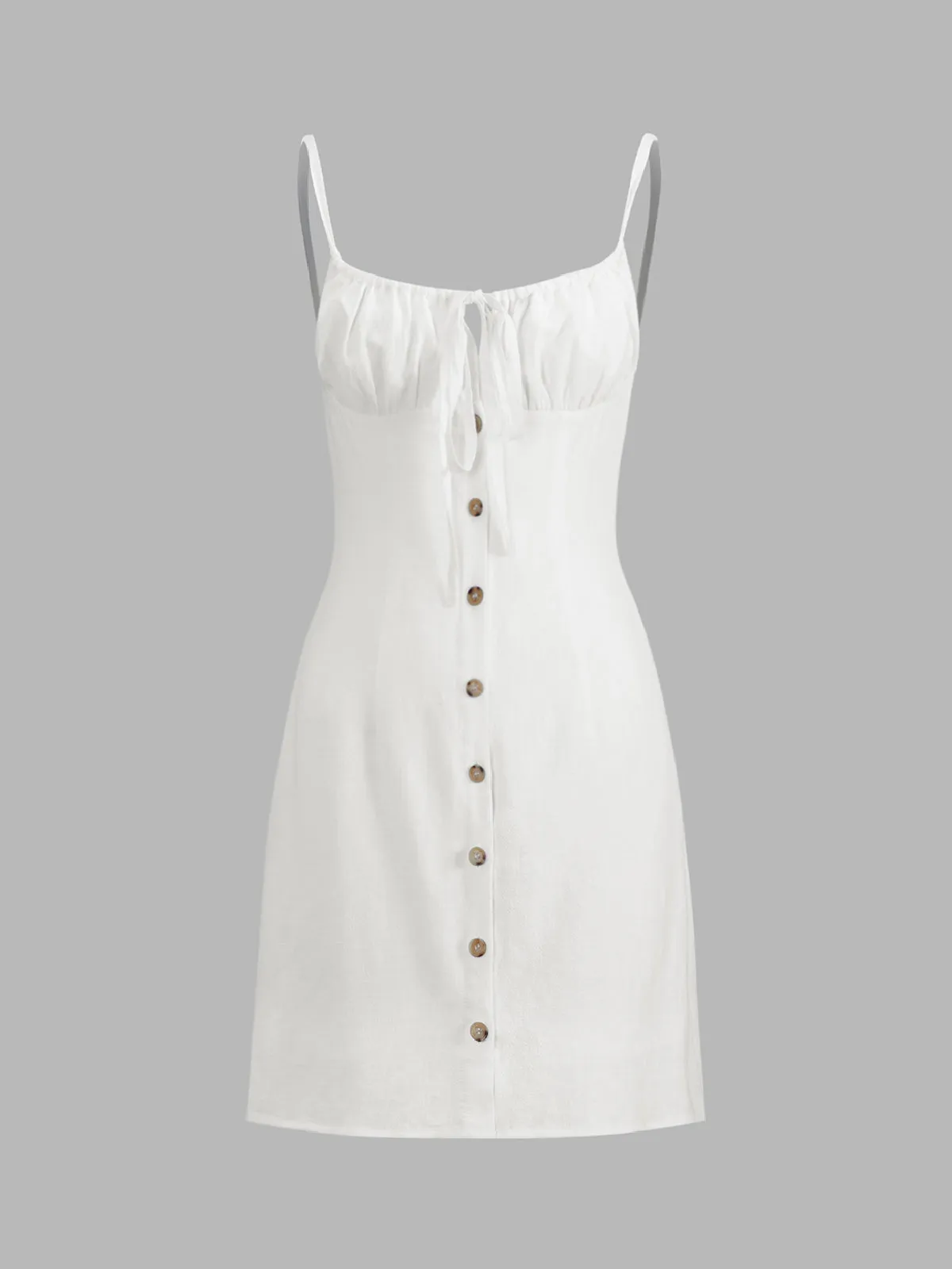 Darling Linen Graceful Plain Mini Dress
