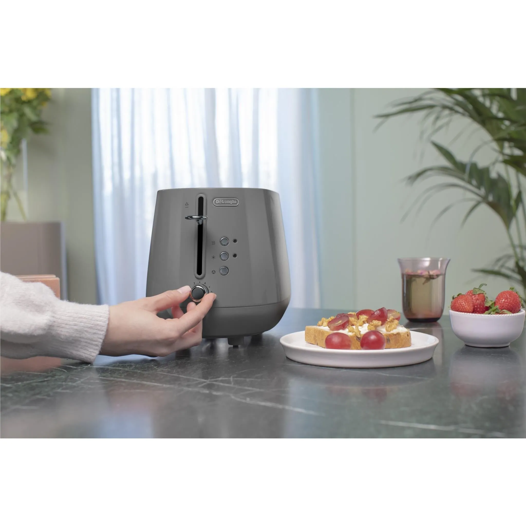 De'Longhi Eclettica 2 Slice Toaster (Graceful Grey)