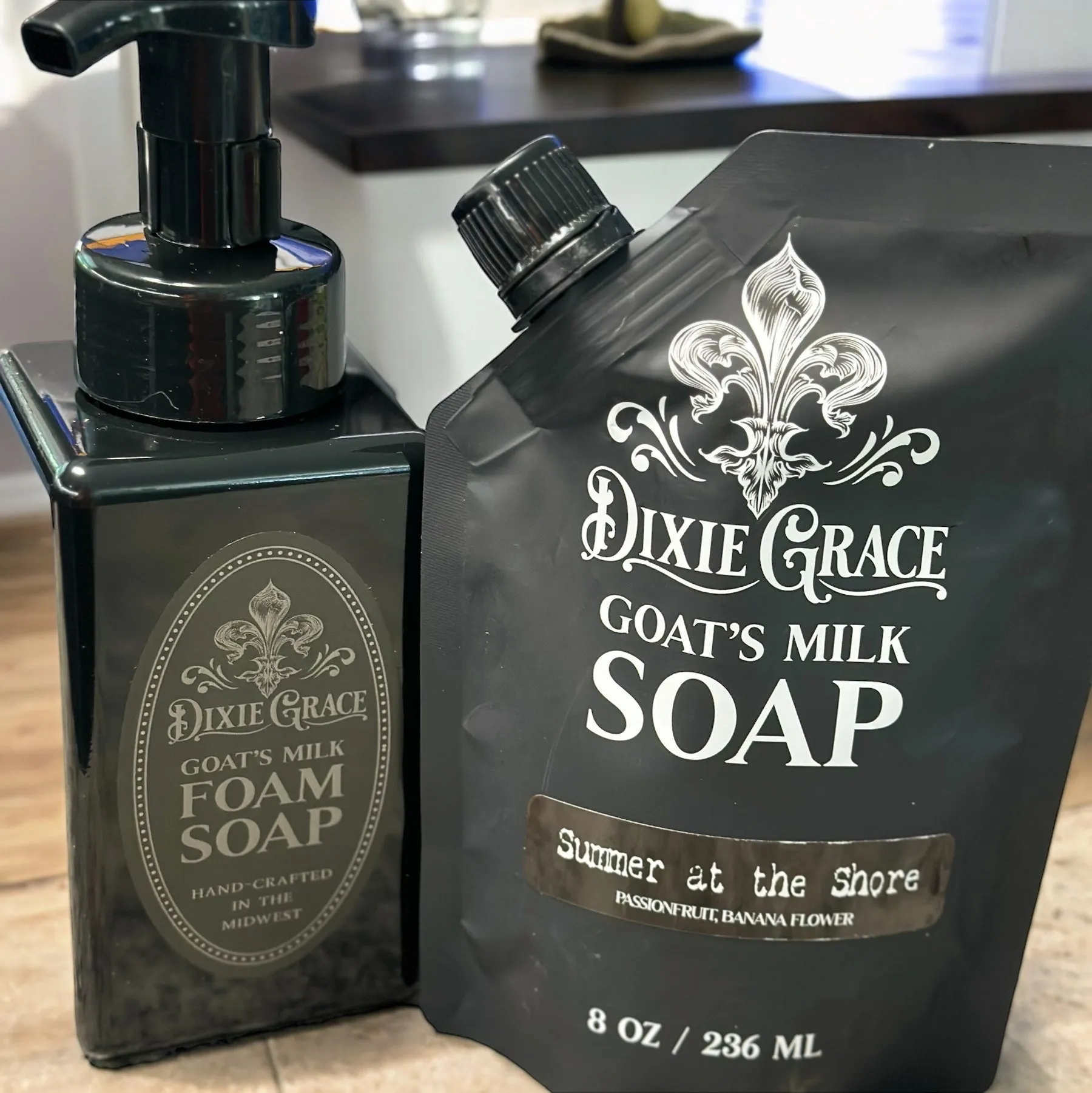 Dixie Grace Plated Foam Soap Bottle