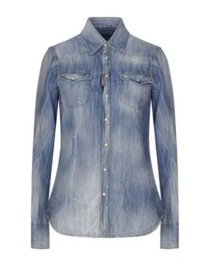 Dsquared2 Women Denim shirt Blue 8 UK