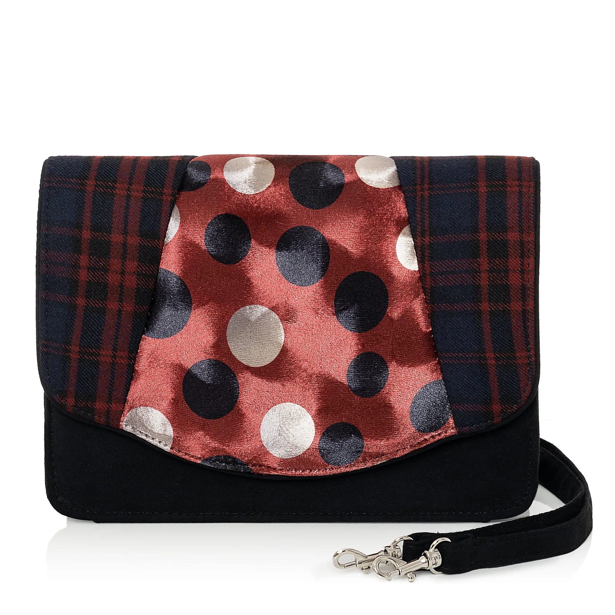Dublin Bag Red Noir Matches Dee Dee Mid Heels by Ruby Shoo