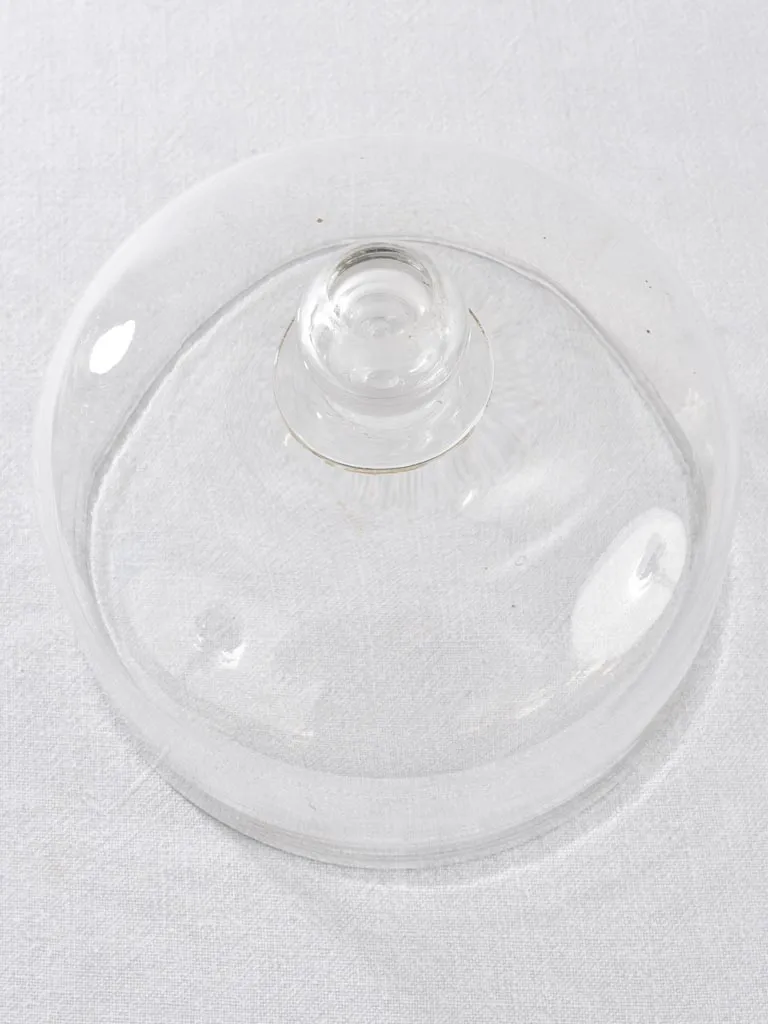 Early-20th-century patisserie blown glass dome 8¾"
