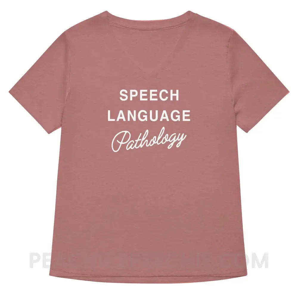 Elegant Speech Language Pathology Premium Women's V-Neck