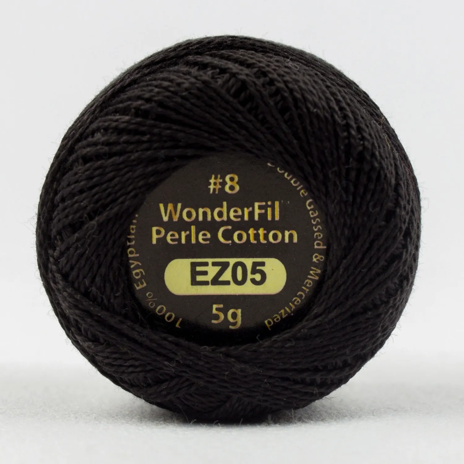 Eleganza #8 Perle Cotton by WonderFil | EL5G-5 Licorice | 5 grams