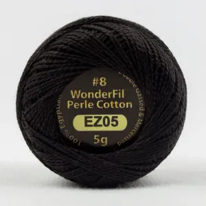 Eleganza #8 Perle Cotton by WonderFil | EL5G-5 Licorice | 5 grams
