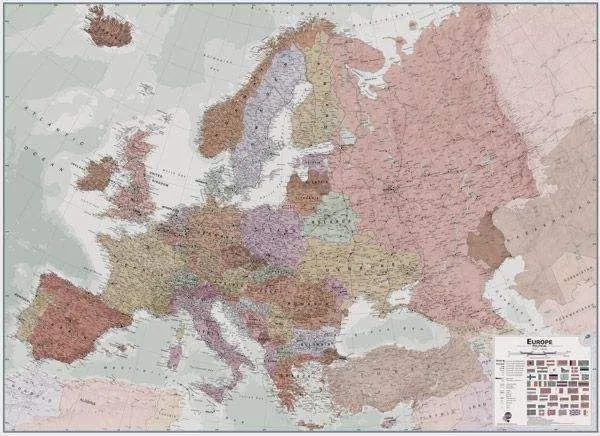Europe Executive Large Wall Map by Maps International